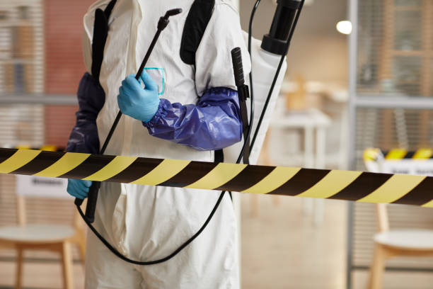 Professional Biohazard Cleanup technician working in Holbrook, NY